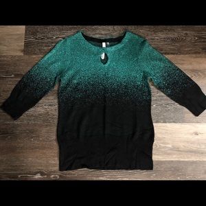 ❌SOLD❌Cascading knitted sparkle blouse